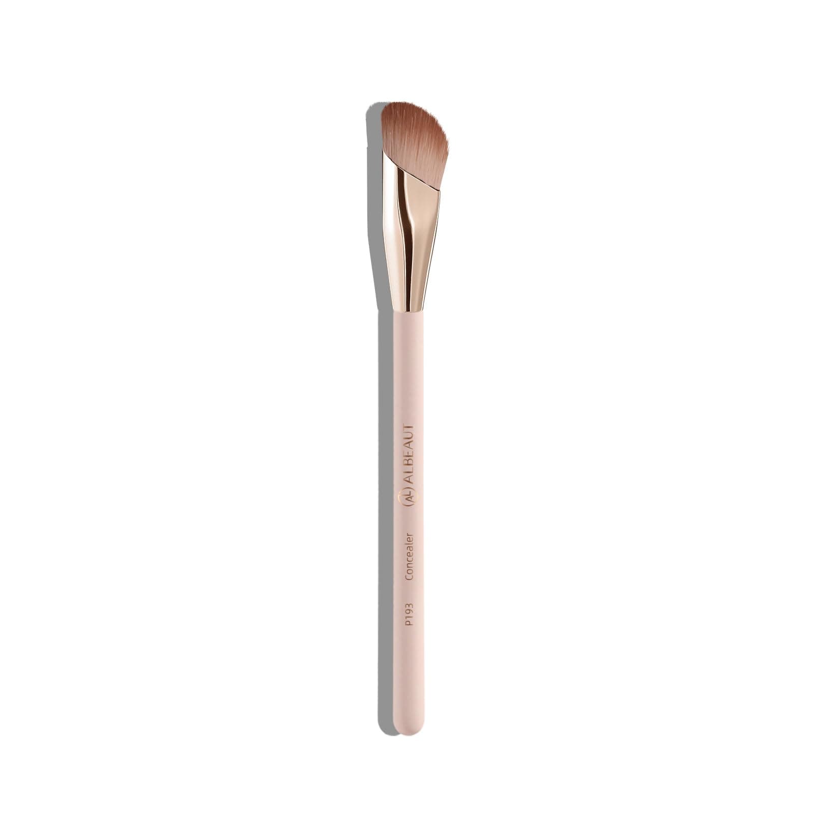 Small Angled Concealer Brush For Under Eye Brightening, Precision Face Makeup Brush (193 concealer brush-Pink)