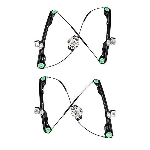 Brock Replacement Pair Set Front Manual Window Lift Regulators Assemblies Replacement Fits 00-07 Focus 4-Door 5-Door Models 6S4Z5423201Aa 6S4Z5423200Aa