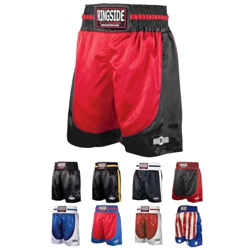Ringside Pro-Style Boxing Trunks, Satin Shorts for Men and Women, Ideal for Boxing, MMA, Muay Thai