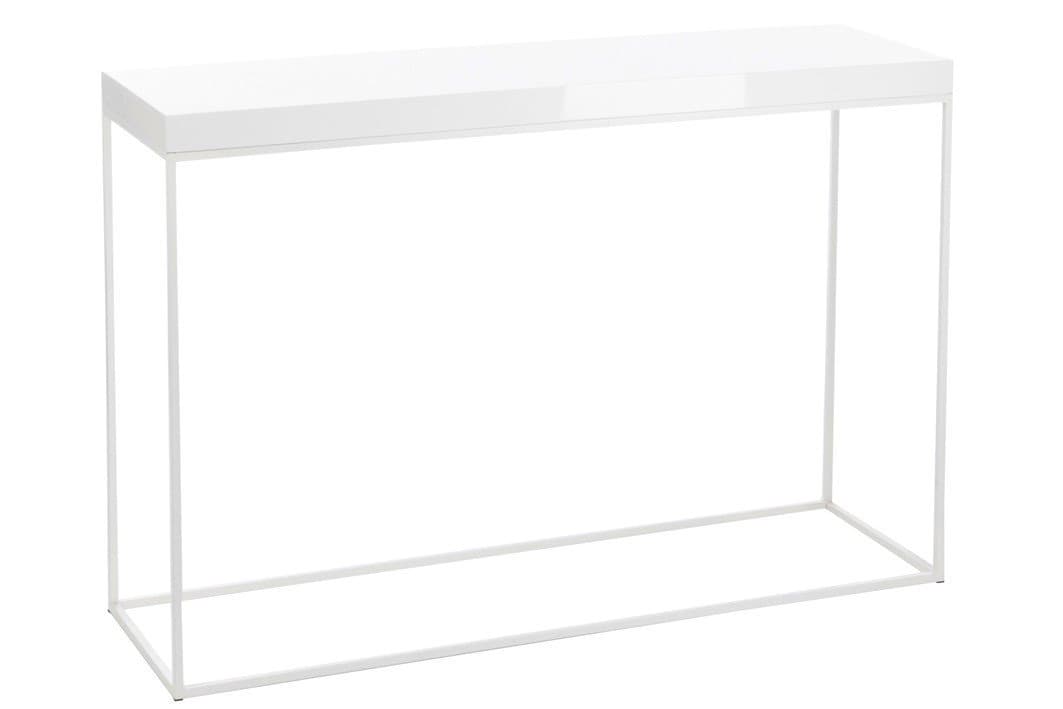Jolipa 61658 Rectangular Console Table Wood, White, 120 x 35 x 80 cm