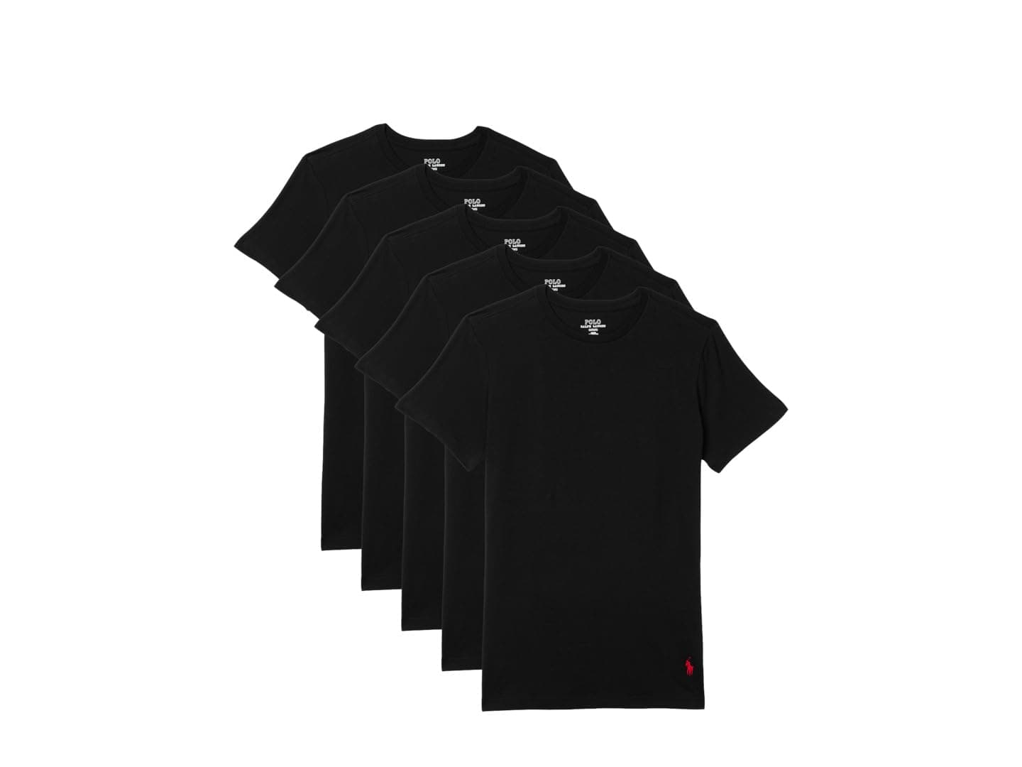 Mens 5 Pack Slim Fit Crews