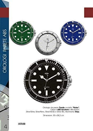 Clock Shape Rolex 30 x 28,5 cm 1979/00 Virginio