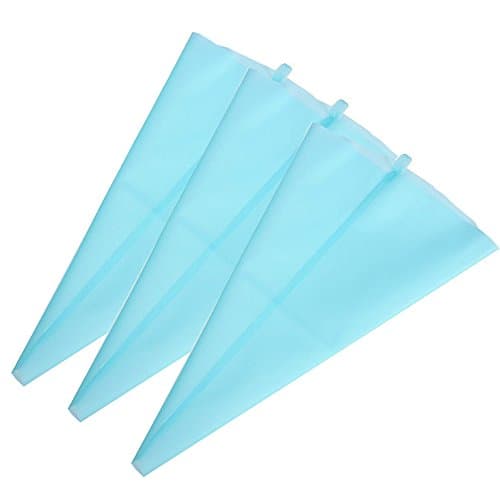 3 Silicone Pastry Bag Set Reusable Icing Bag Cake Decorating Cream DIY Decorating Piping Bag (3Pcs Middle Bags)