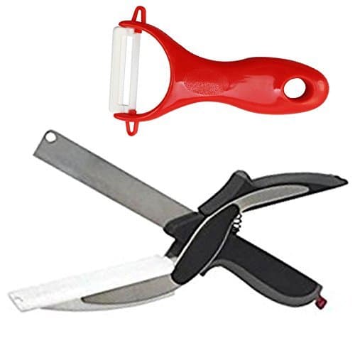 Scissors Board Gift Fruit & Vegetable Peeler Ceramic Knife Random Color Available