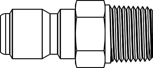 Tompkins ST-08M-08MP-B Quick Disconnect, 1/2" ST-M-MP Tip, 1/2-14 MP, 2400 psi, Steel