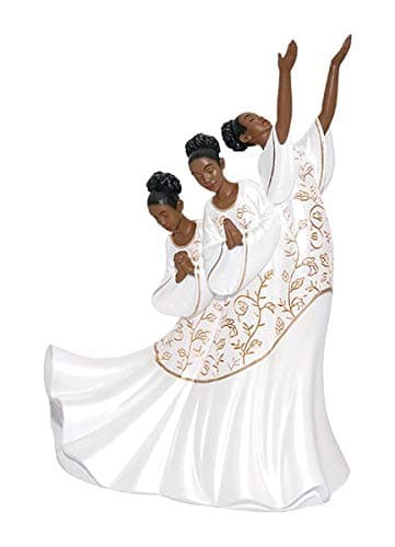 Giving Praise in White, 9.25" H