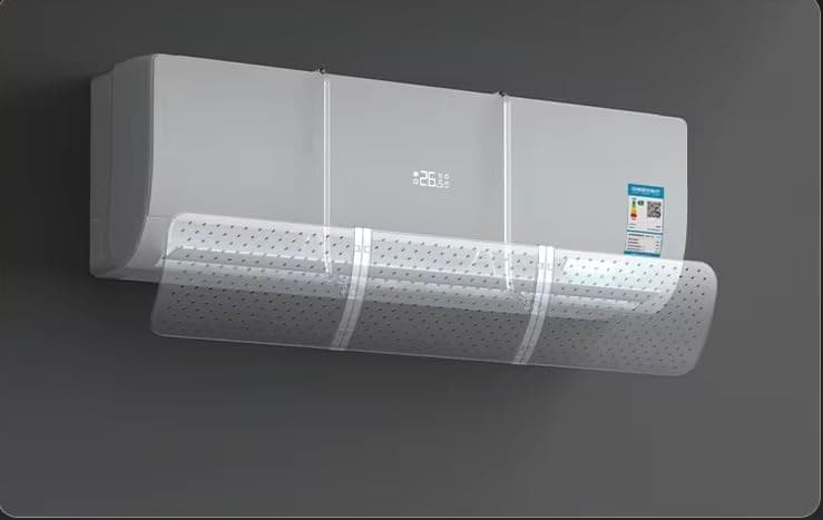 Transparent Wall Hanging Air Conditioning Wind Deflector Adjustable Windshield Air Conditioning Cold for Home/Office, Elderly, Babies, Pregnant Women (Transparent)