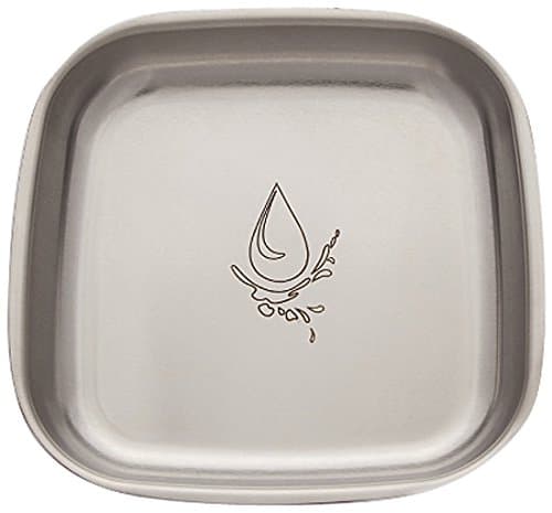 Anyware Collection Stainless Steel Plate, Splash/Silver