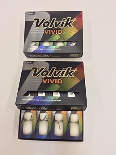Volvik Vivid Golf Balls 2-Dozen Pack, White Golf Balls