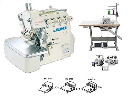 Juki MO-6714 Industrial Serger Overlock Machine 4 Thread Fully Submerged Table,Servo Motor. LED. DIY.
