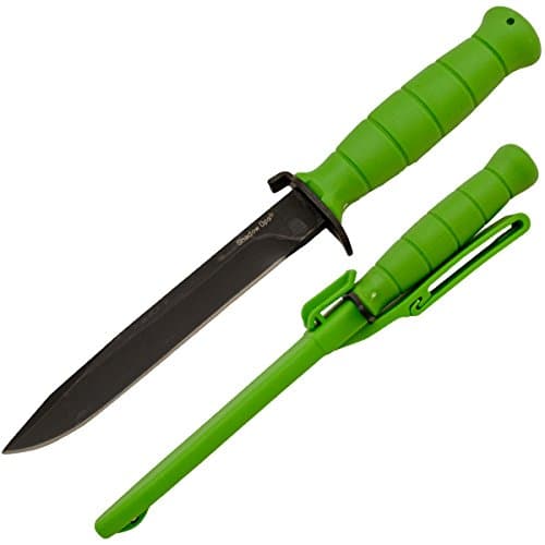 Shadow OPS Green Handle Zombified Fixed Blade Tactical Knife with Sheath and Attachment