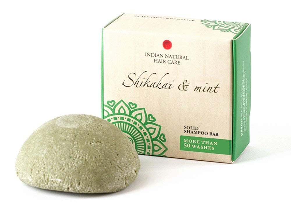 Solid shampoo bar - Shikakai & mint - For normal-greasy and dandruff-prone hair - Indian Natural Hair Care - 60g
