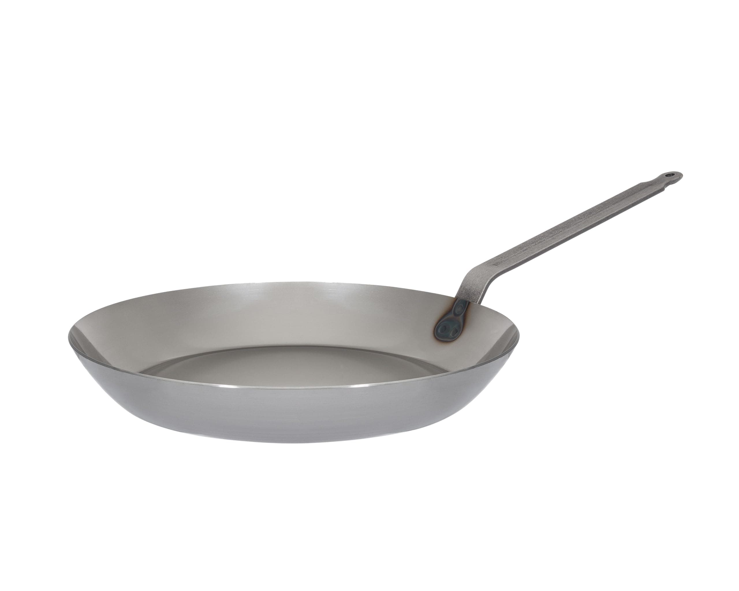 Matfer Bourgeat 062009 Black Steel Round Frying Pan, 17 3/4-Inch, Gray
