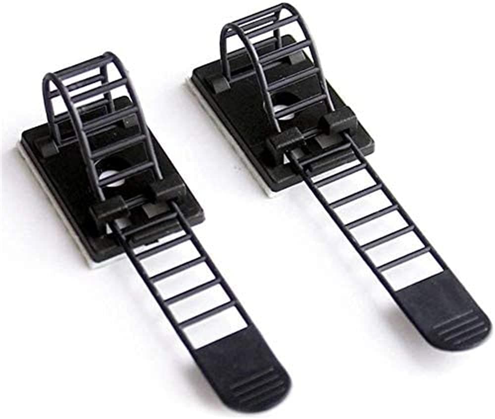 ELECDON Self Adhesive Adjustable  Cable   Tie  (Black) - 50 Pieces