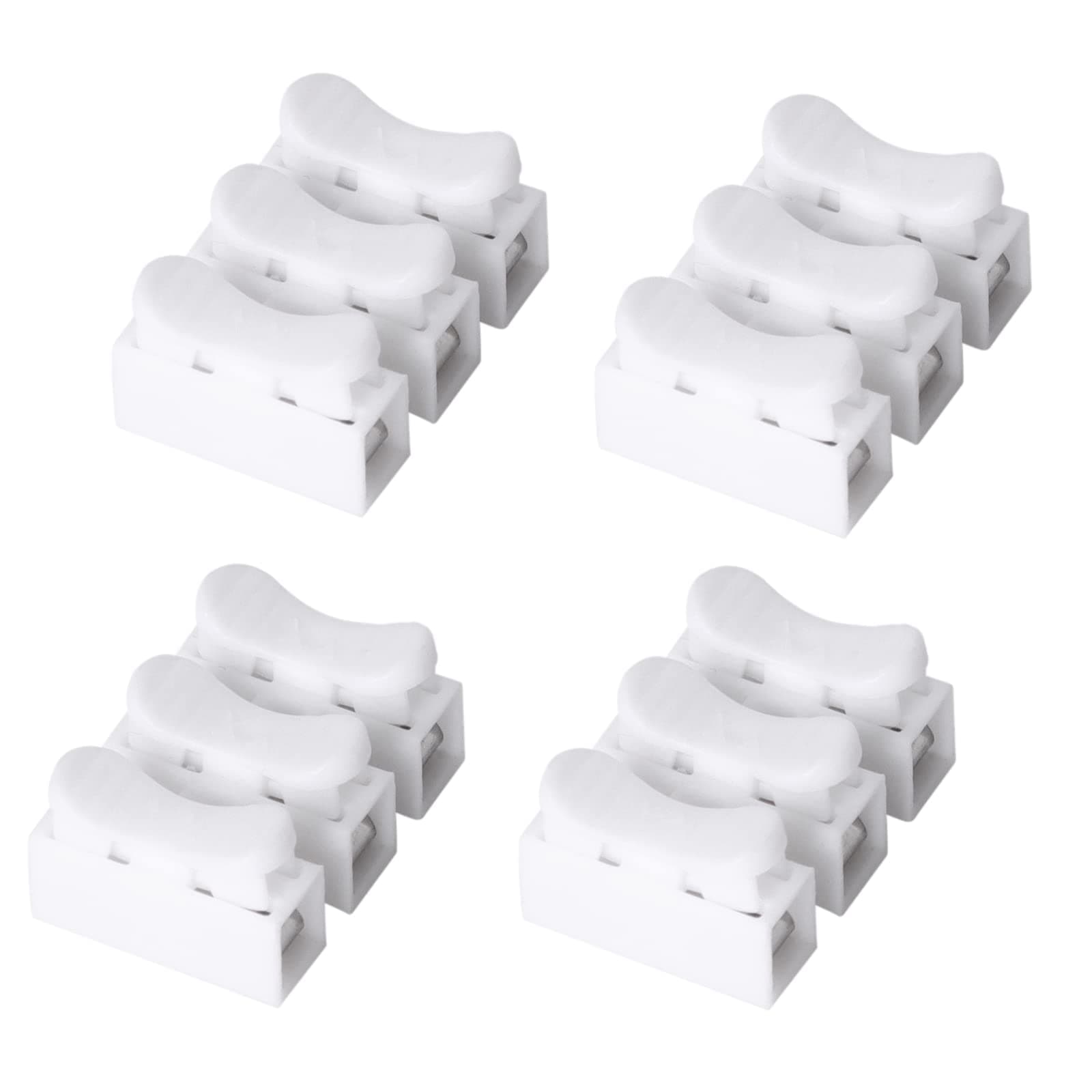 Ulable 30pcs White No Solding Welding Quick Cable Wire Connector No Screw Terminal Spring Clamp (3 bit)