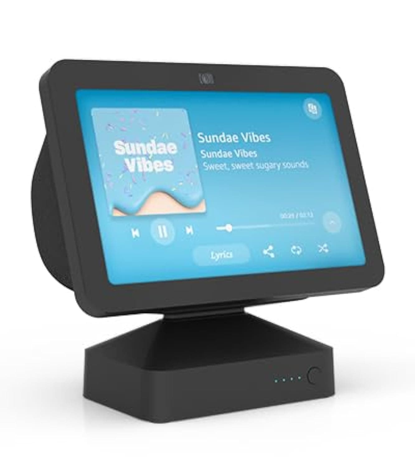 GGMM ES8 Battery Base for Echo Show 8 (3rd Gen), Portable, Adjustable, Magnetic Stand, Black