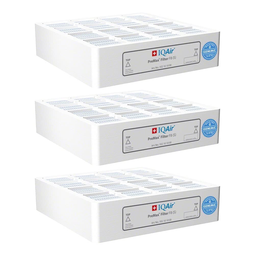 IQAir PreMax Prefilter 3 Pack - Genuine Replacement Air Filter For IQAir HealthPro Series - Controls Coarse and Fine Particles - Dust, Mold Spores, and Powder - Swiss Made Filters For Air Purifiers