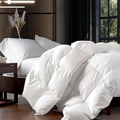 Luxurious Siberian Goose Down Comforter 1200 Thread Count 100% Egyptian Cotton 750 FP 1400g Solid White