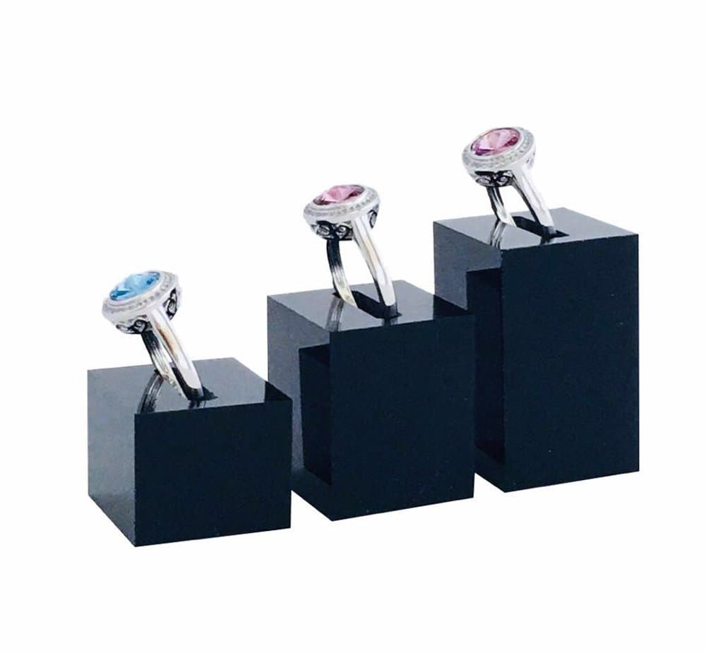 Black Acrylic Display Stands (Rings Squares)
