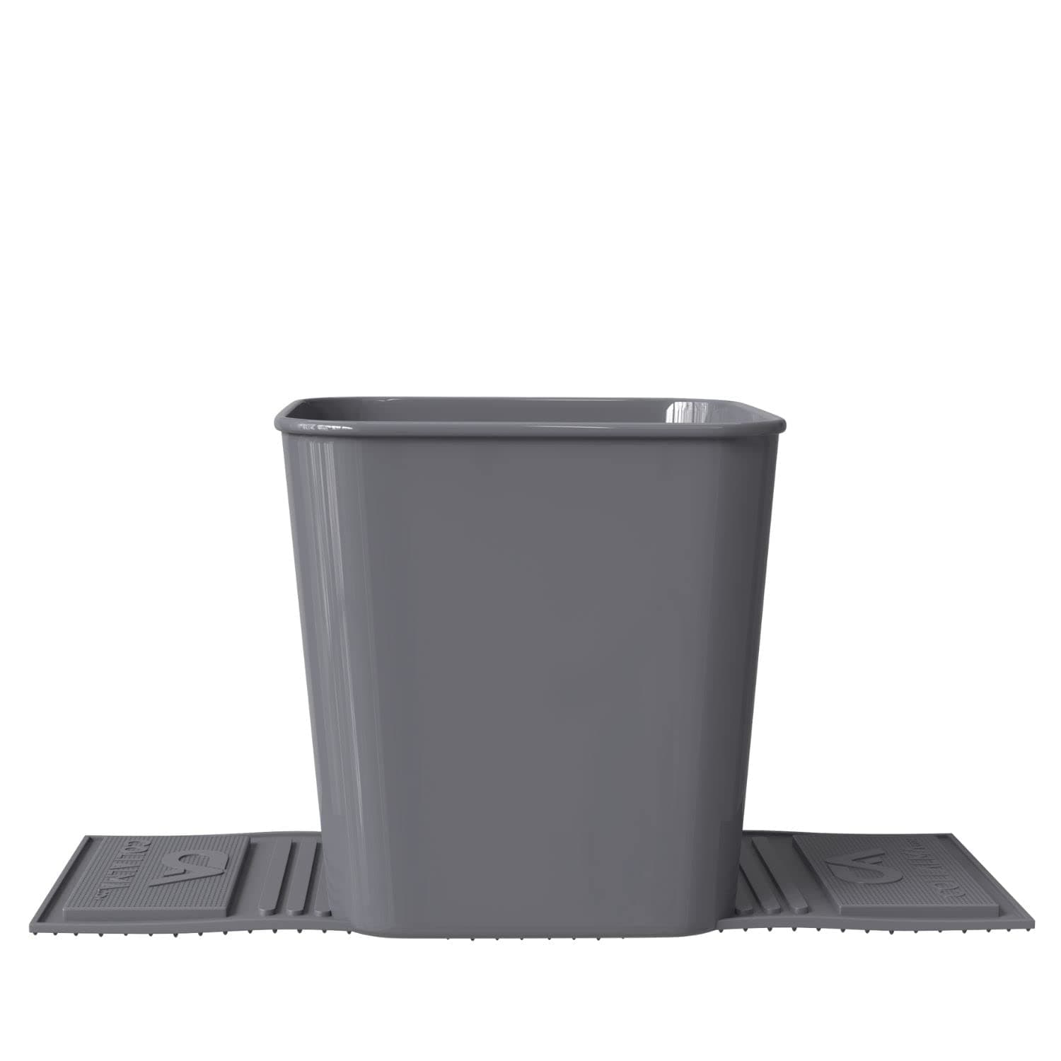 Garbage Can Trash Bin Waste Container Wastebasket for Auto Car Vehicle Boat Truck Quality Plastic Large 1 Gallon 4 Liter, Leakproof Quality for Life Gray