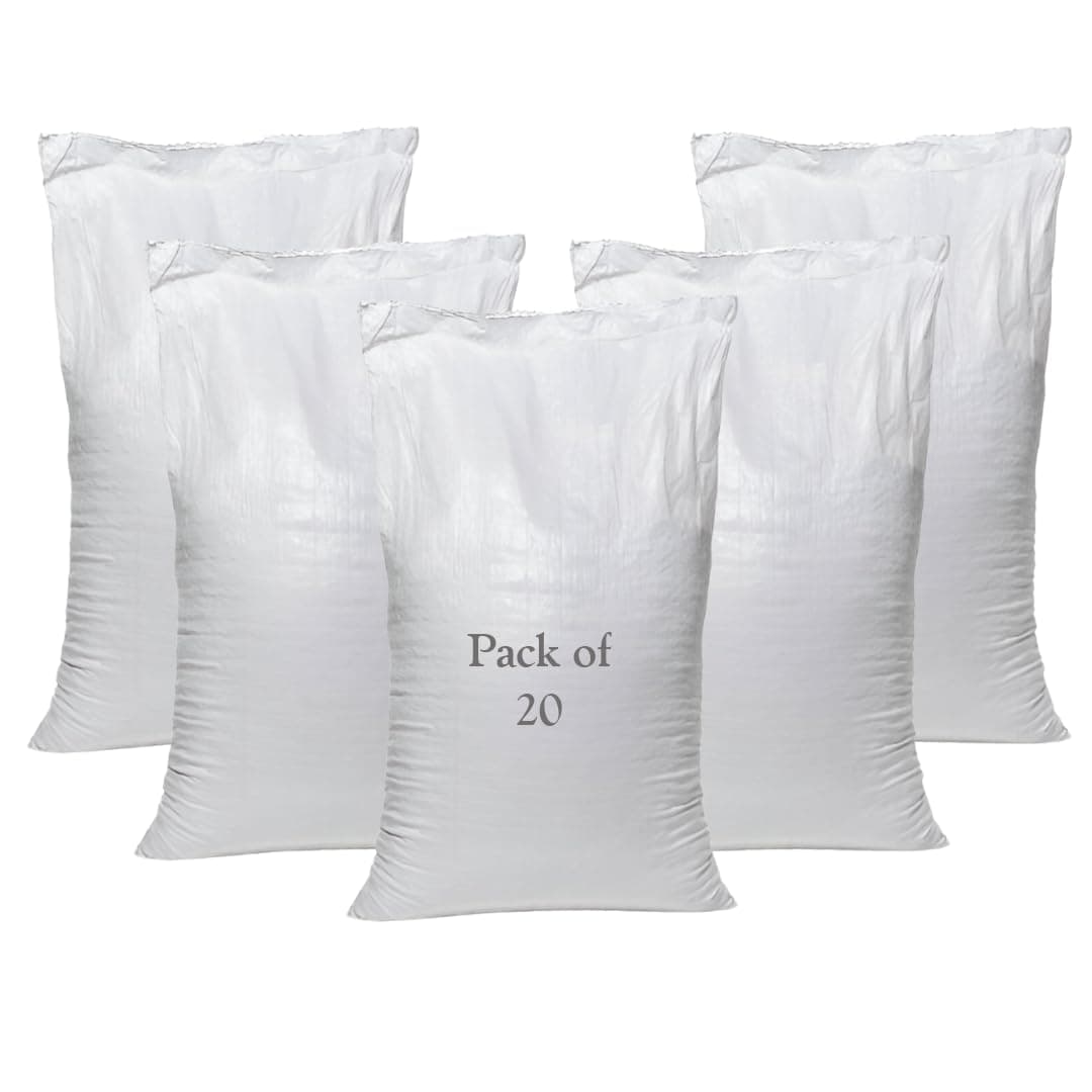 20 x Woven Polypropylene Rubble Builder Bags 22 x 33" - Heavy Duty Rubble Sacks (20xWoven Sack)