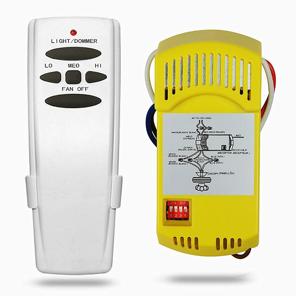 Ceiling Fan Remote Control & Receiver Complete Kit HD5+FAN18R Replace Hampton Bay/Harbor Breeze/Hunter/Westinghouse LED