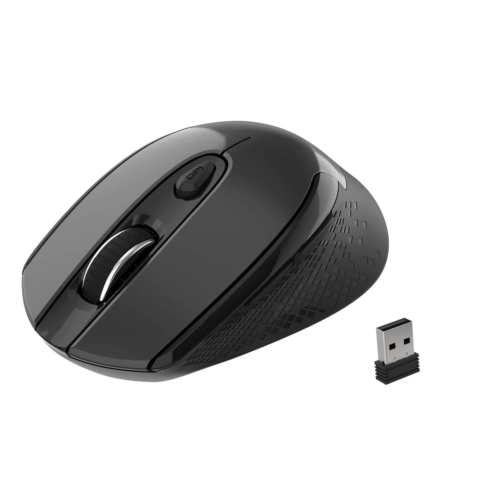 2.4G Wireless Mouse, Ergonomic Mouse for Laptop Computer, 6 Buttons, 3 Adjust...