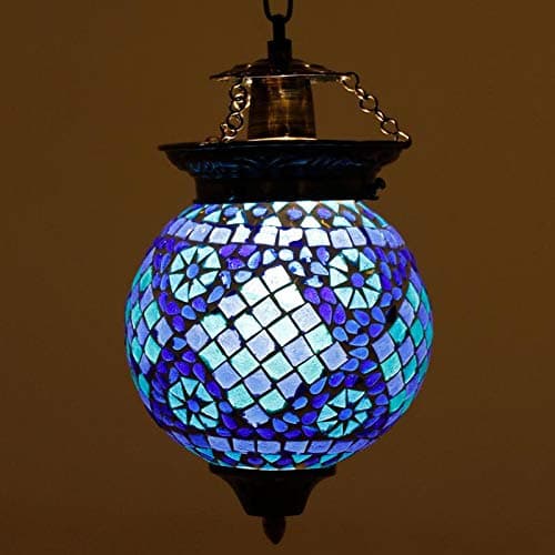 5W Hanging Lamp, Blue, Spherical