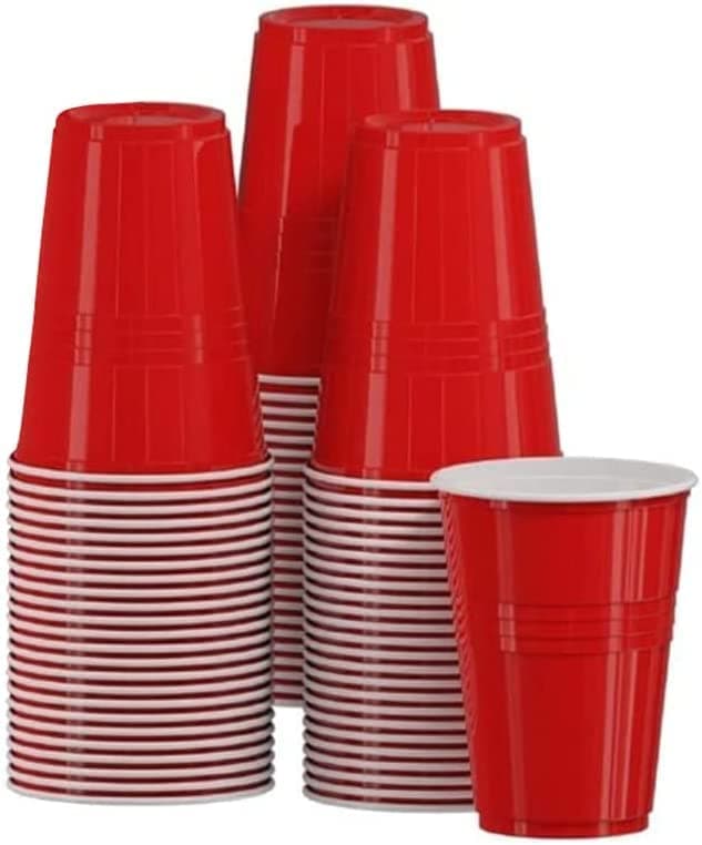Red Plastic Cups | Red Party Cups | 30 Pcs (12 Oz) | 350 ml | Eco-Friendly |Reusable Cups | BPA Free | Durable Party Cups| Recyclable-Ideal for Christmas, Weddings, Birthdays, Dinner, Picnic.