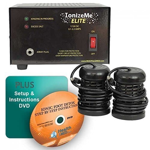 Elite Ionic Detox Foot Bath Spa Machine with Accessories - 17.0V 2.2 Amps - 5 Yr Warranty