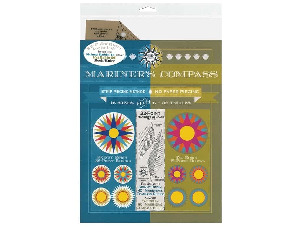 Robin Ruth DesignRobin Ruth Design 32-Point Mariner's Compass Ruler & Bk
