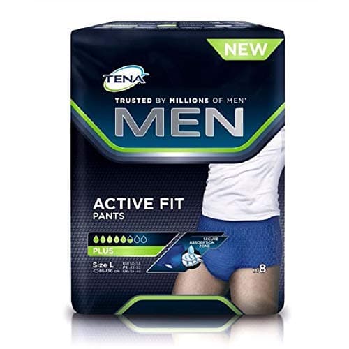 Tena Men Active Fit Plus Size Large 8 (Pant x 2)