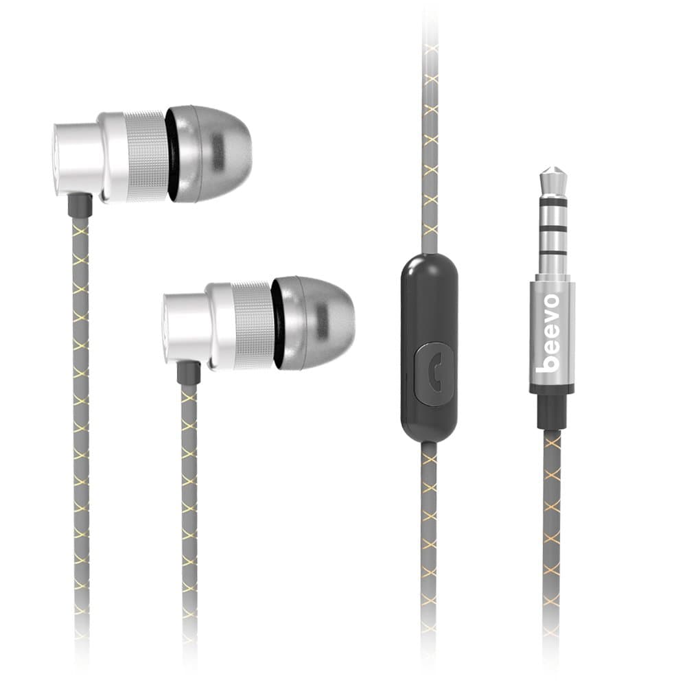 In-ear Universal Headphones with Mic - Silver