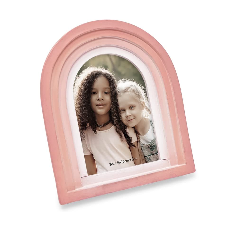 Isaac Jacobs Arc Resin Picture Frame with Gradient Design, Decorative