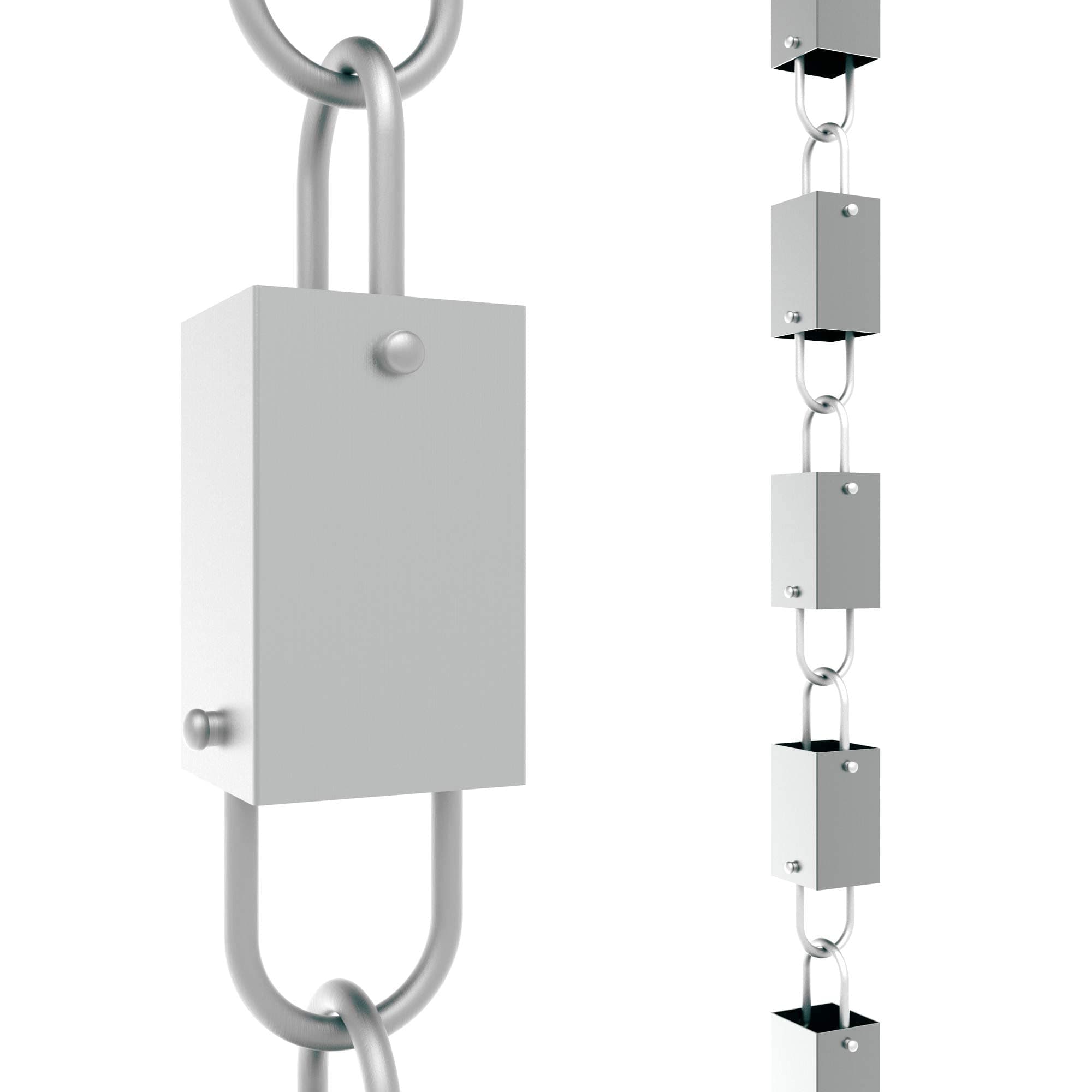 Square Link Rain Chain (Aluminum) By Rain Chains Direct (8.5 FT)