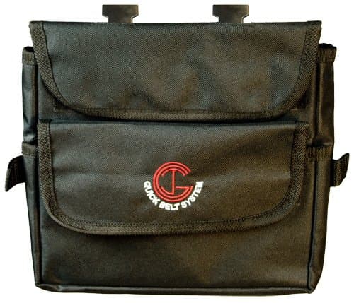 Quick Belt System QBS37 10"x9" 2-pocket "Boxed" Covered Bag for Tools, Materials, Accessories, Hiking-Camping-Fishing-Hunting-Dog Walking-Dog Training
