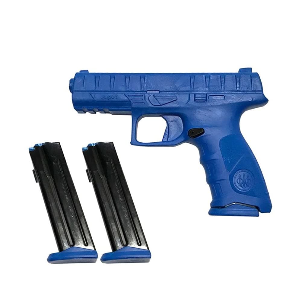Beretta APX Inert Training Aid - Impact-Resistant Blue Plastic Training Gun with 2 Magazines (EU00072)