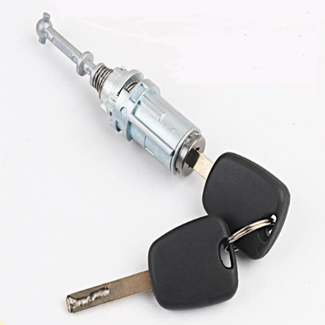 RTAWKD Car Left Door Lock Cylinder Locks Accessories With 2 Keys Replacement Lock Set Locksmith Tools/Fit For Citroen C2 C3 9170.T9 Automobiles Accessory (Color : Silver)