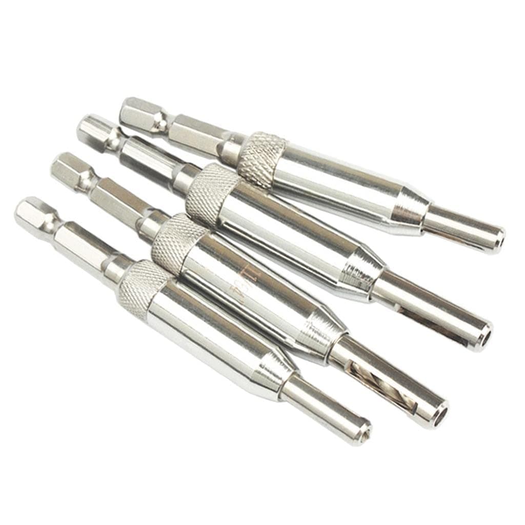 Center Drill Bits Door Self-centering Hinge Hole Opening Drill Bit 4pcs/set