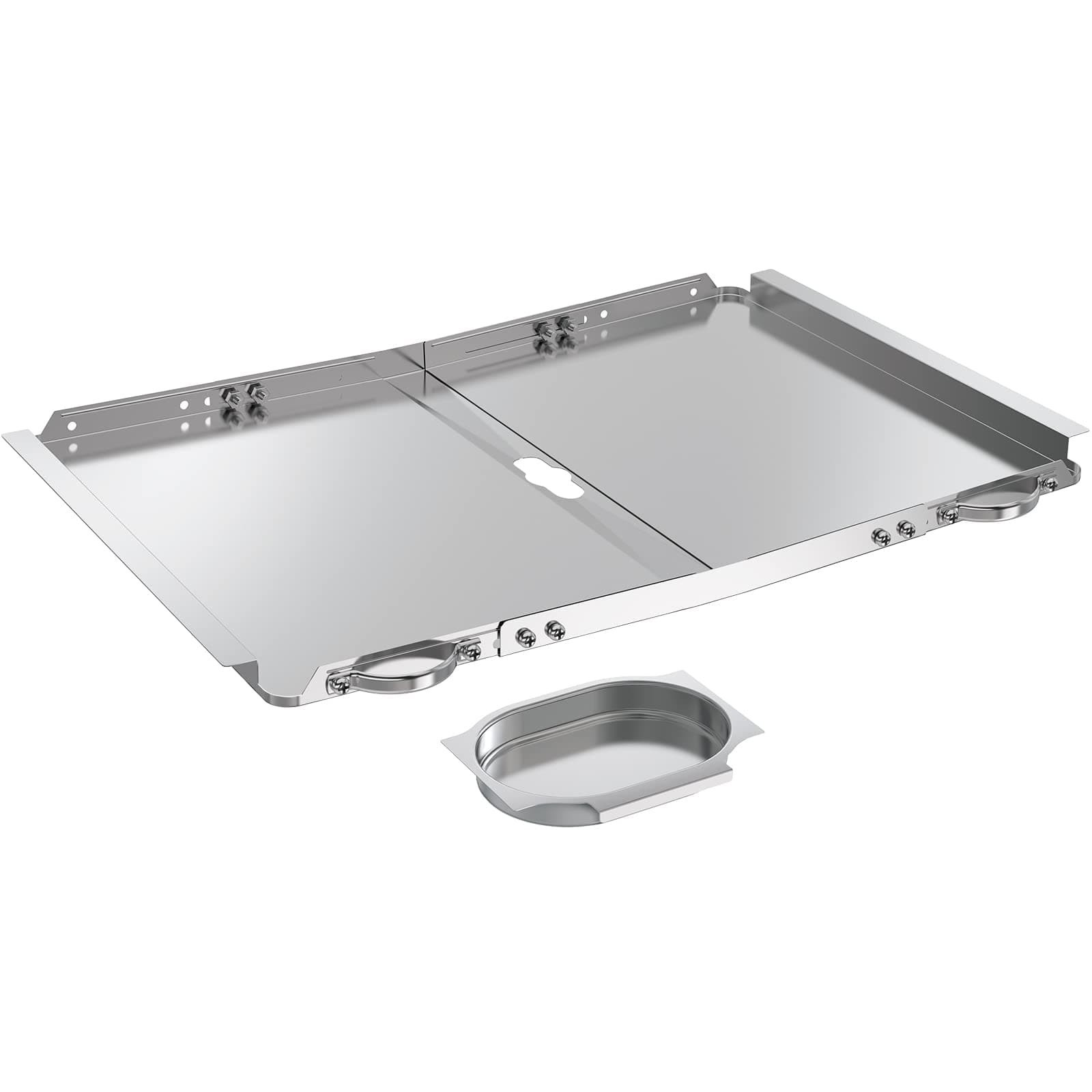 Replacement Grease Tray with Catch Pan for Dyna Glo Grill Replacement Parts, 24-30" Universal Drip Pan for 4 5 Burner Gas Grill Nexgrill Replacement Parts, Grill Tray for Kenmore BHG Expert Grill