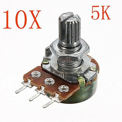 10Pcs 200V 0.2W 5K Ohm Potentiometers Single Linear