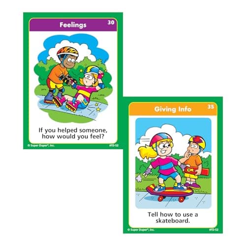Practicing Pragmatics Fun Deck Flash Cards - Super Duper Educational Learning Toy for Kids