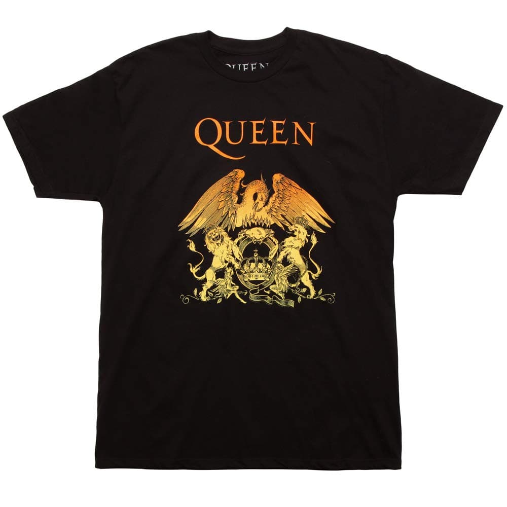 Queen Crest Gradient Logo T-Shirt - Black (X-Large)