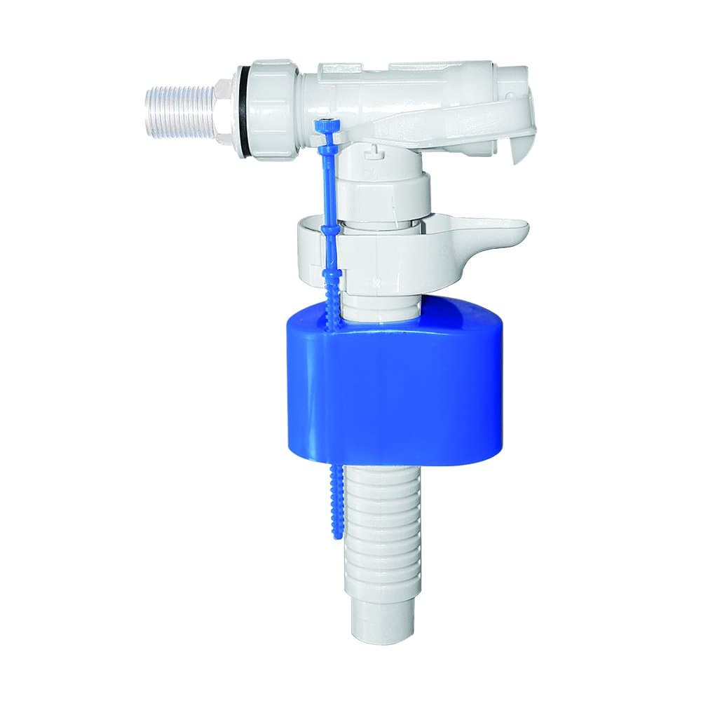 FLUSHDADDY 313P Side Entry Anti Syphon Adjustable Fill Valve with 0.5-Inch Plastic Tail, Multi-Colour