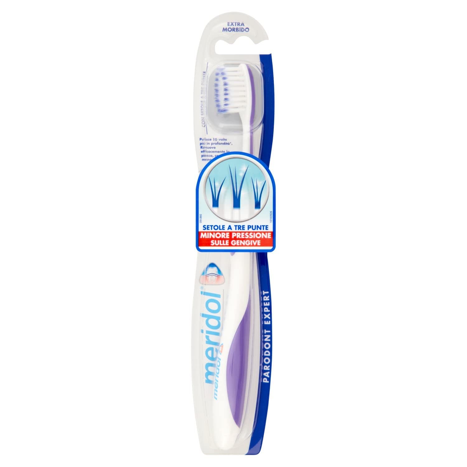 meridol Parodont Expert Ultra Thin Toothbrush 1 Pack I Extra Soft with Thin Three-Point Bristles I Removes Plaque I Helps Prevent Gum Inflammation