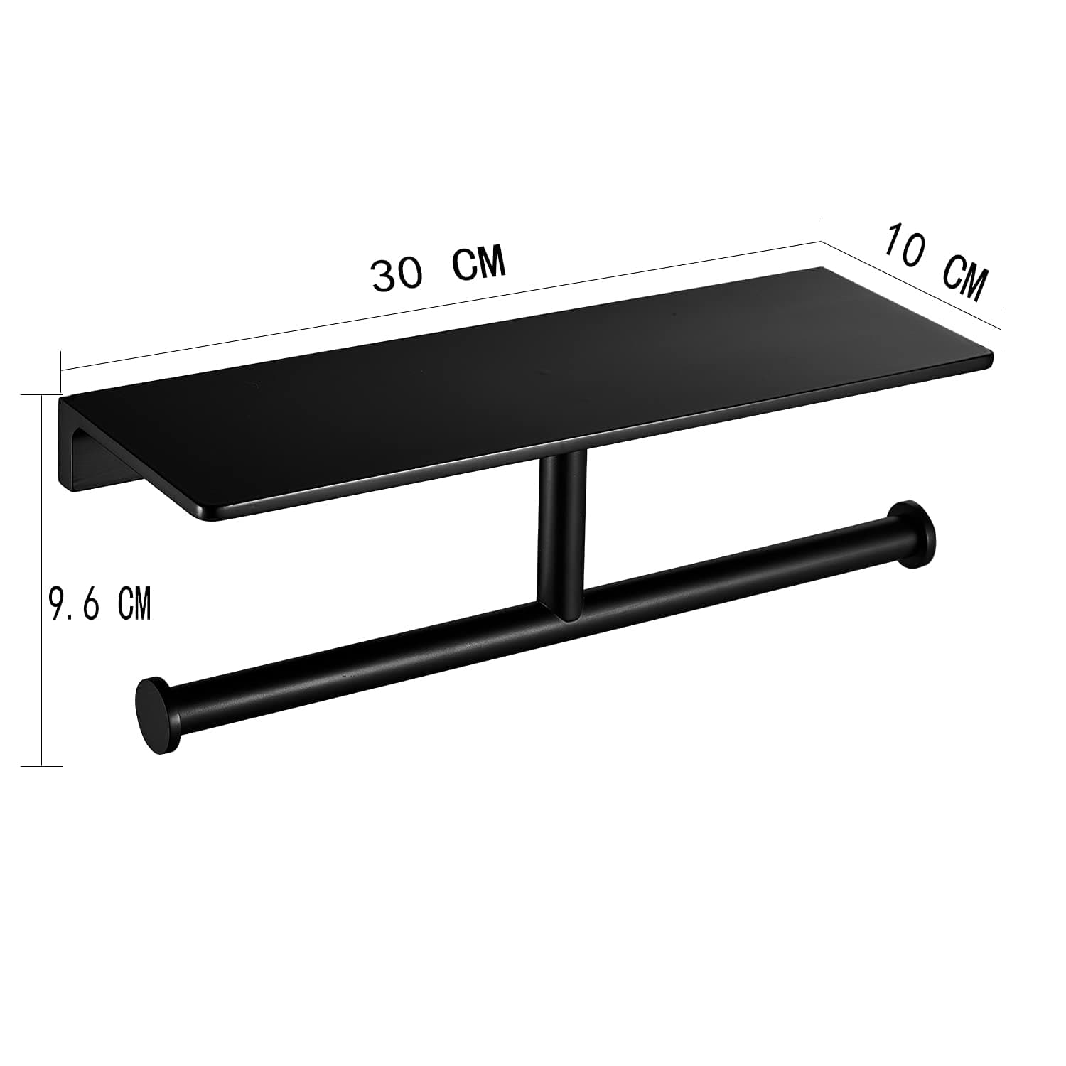 Double Roll Toilet Paper Holder with Solid Brass Shelf and Superior Hotel Style Toilet Paper Dispenser, Saving Storage, Oil Rubbed Black Finish