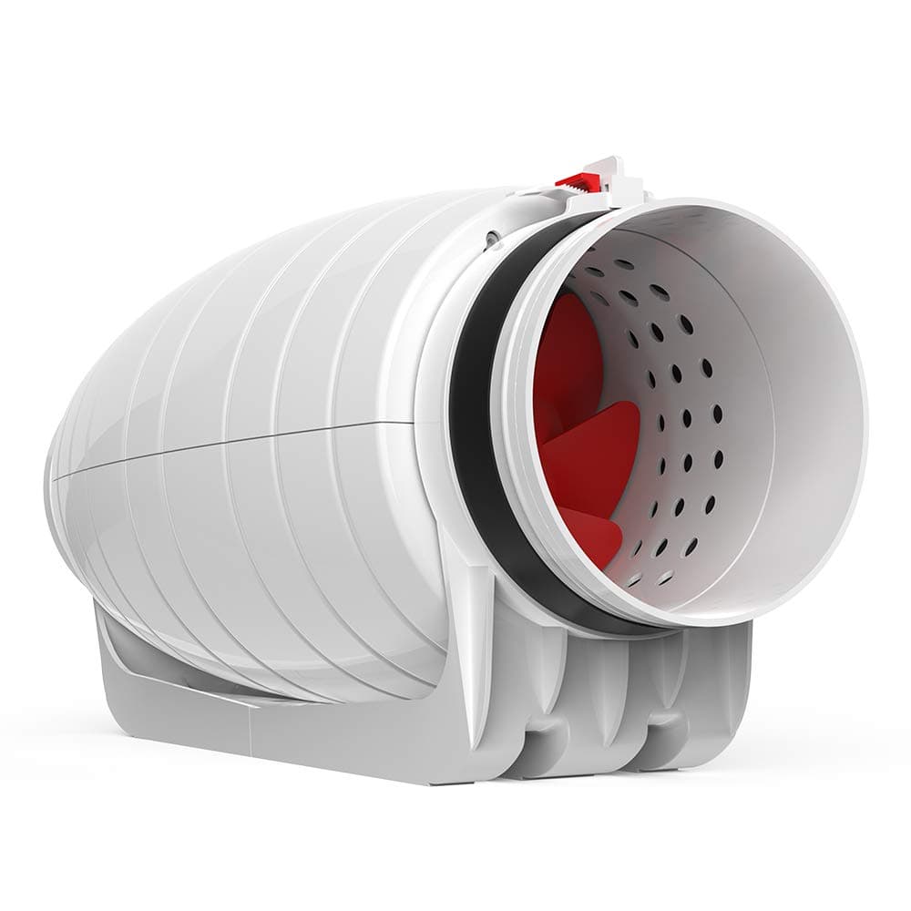 Inline Duct Fan 8'' Super Silent 35dB 850 CBM Pre-Wired 2 Speed Levels Controllable Booster Fan for Grow Tent/Hydroponics/Air Exhaust/Ventilation/Smoke Moving/Air Conditioner