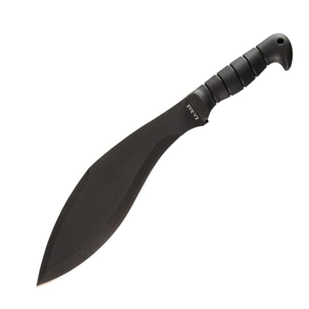 KA-BAR 2-1249-9 Kukri Fixed Blade Knife Black Blade with Black Handle and Sheath