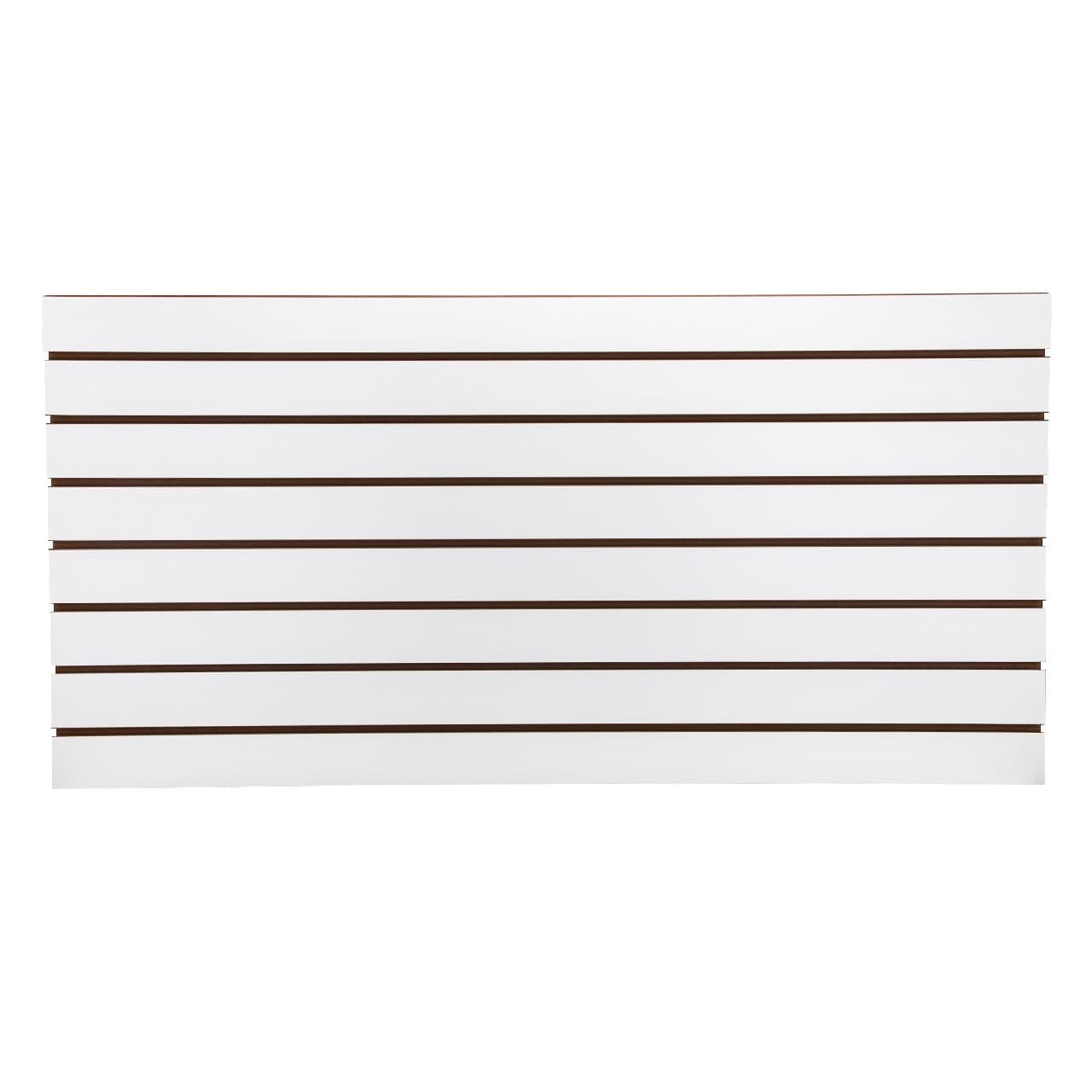 SSWBasics 4ft x 2ft Horizontal White Slatwall Panels Easy Organizer (24"H x 48"L) - Pack of 2 - Streamline Your Space with Effortless Retail Displays, Garage Wall Solutions, and Craft Storage