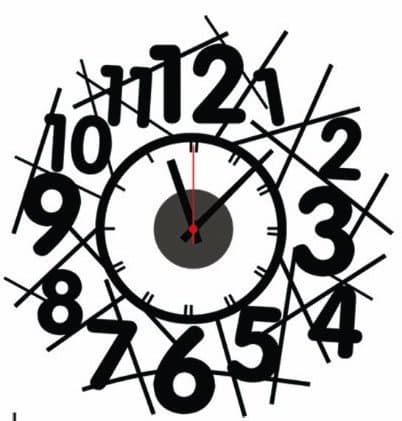 PeelCo DIY Modern Design Functioning Wall Clock Design Sticker